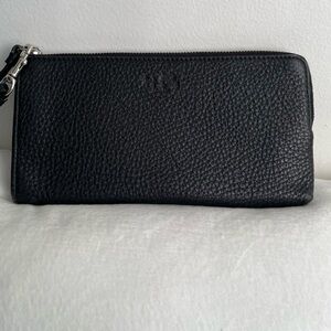 Coach Black Leather Wristlet